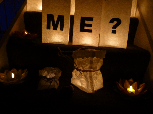 Printed Letters Luminary Candle Bags